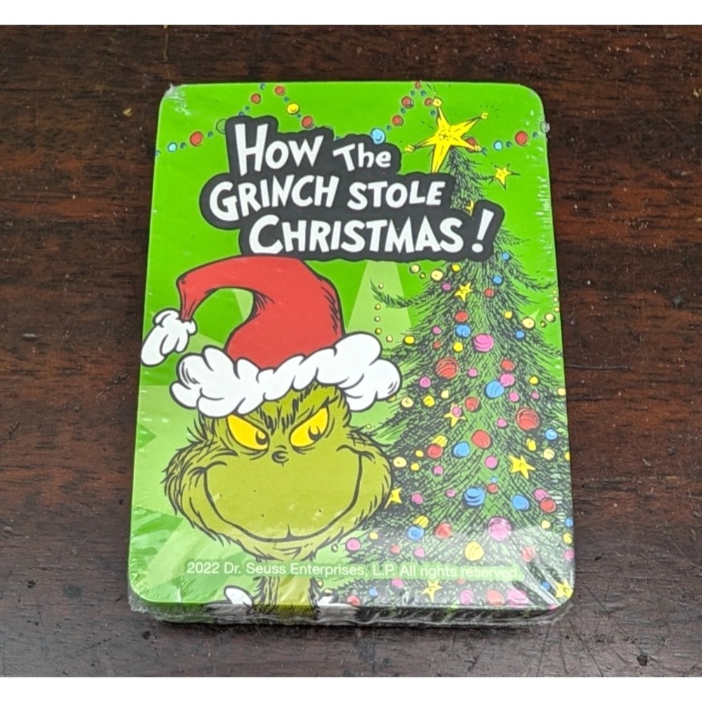 Dr Seuss How the Grinch Stole Christmas Playing Cards 2022 Sealed Deck Green
